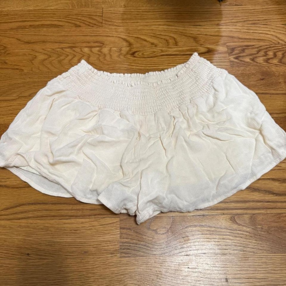Hayden LA Girls Cream White Smocked Waist Shorts Kids XL Extra Large